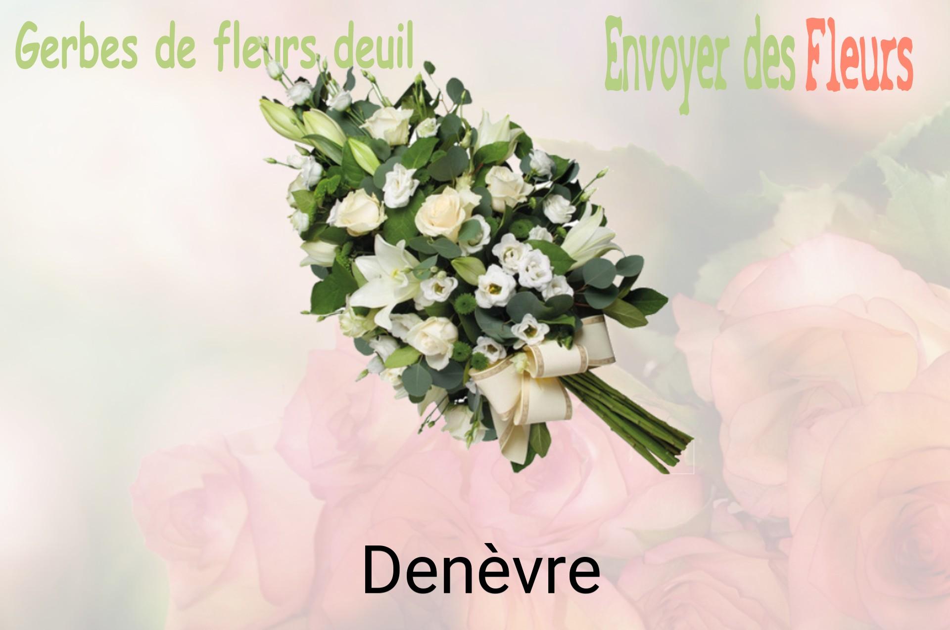 Gerbe de fleurs de deuil livrée à Denèvre